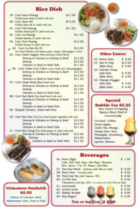 Pho New Saigon Menu